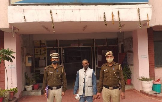 The accused at Najafgarh Police Station