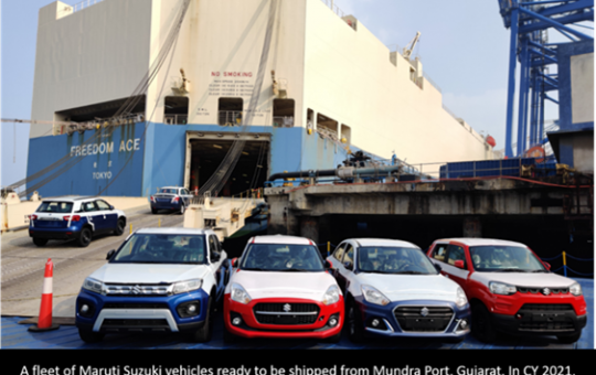 Maruti Suzuki exported 205,450 cars in 2021