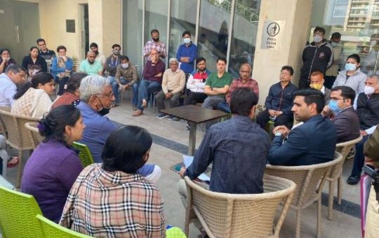IIT-Delhi team visits Chintels Paradiso, conducts a preliminary survey