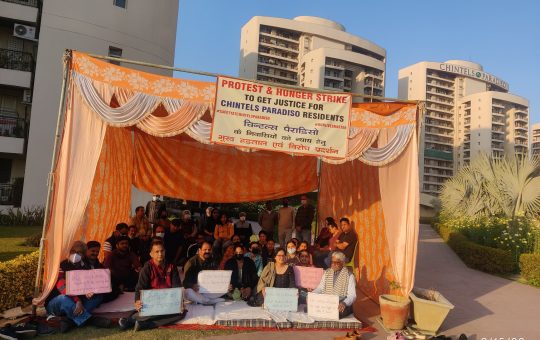 Chintels Paradiso residents’ relay hunger strike continues